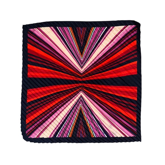 Accessories - Item: Silk Pleated Scarf / Color: Red, Purple, Pink, Black